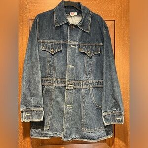 Vintage Levi's Orange Tab Split Tail Denim Chore Blazer Jacket Men's Size Large